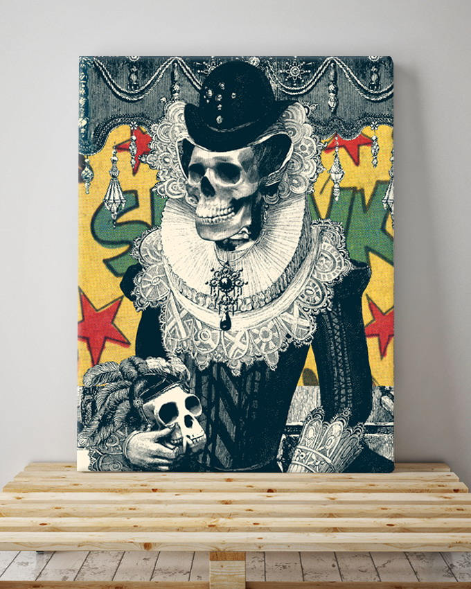 Skull Canvas Print Set, Set Of 3 Canvas Art, Sugar Skull Art Print, Skull Illustration Home Decor, Gothic Skull Art Gift, 3 Piece Skull Set