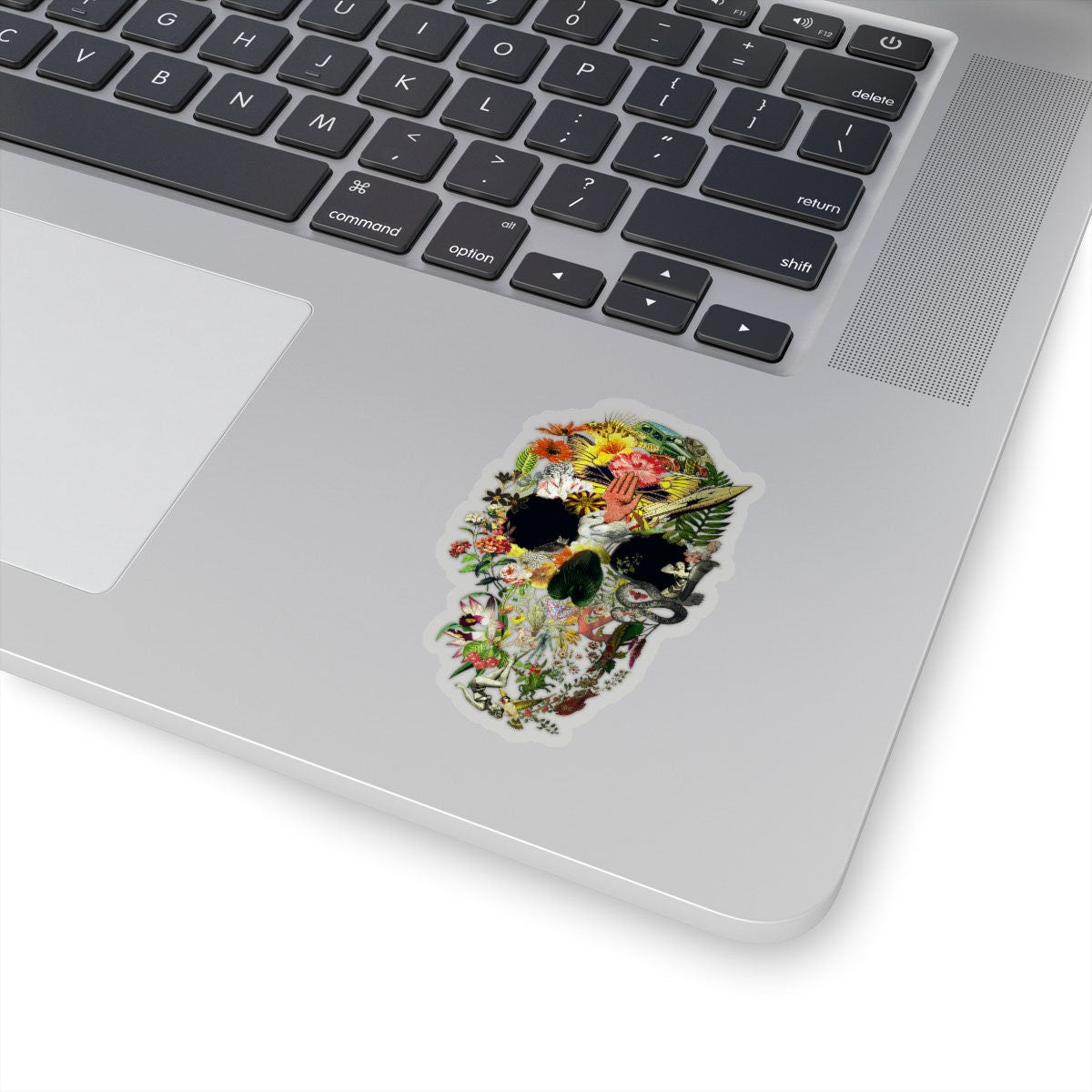 Skull Art Sticker, Premium Sugar Skull Sticker, Quality Skull Art Vinyl Sticker, Gothic Art Skull Gift, Skull Laptop Phone Kiss-Cut Sticker