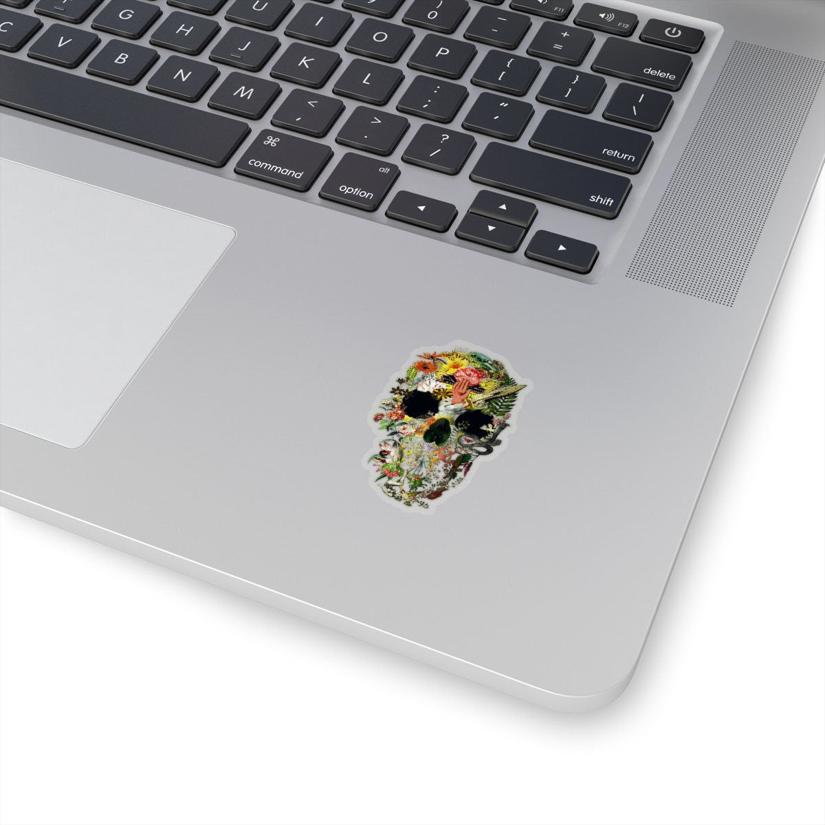 Skull Art Sticker, Premium Sugar Skull Sticker, Quality Skull Art Vinyl Sticker, Gothic Art Skull Gift, Skull Laptop Phone Kiss-Cut Sticker